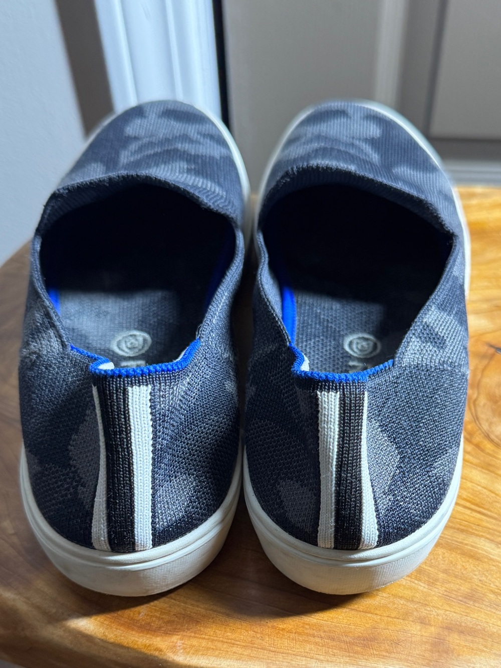 Rothy's The Sneaker Grey Camo Slip-ons Women's Sz. 8.5 - Picture 5 of 6